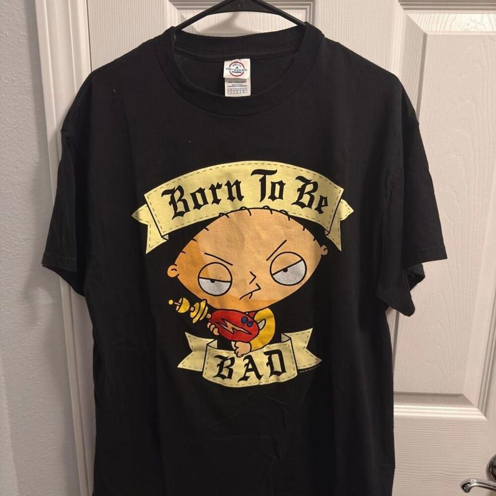 (2005) Family Guy Stewie Griffin "Born To Be Bad" Tee - Black - L